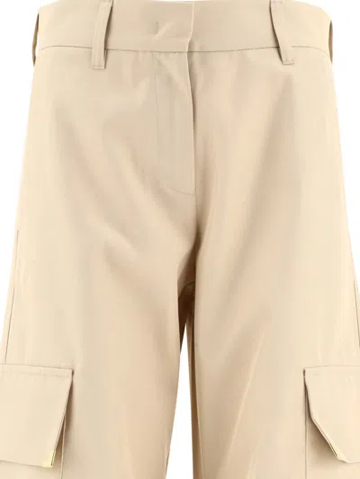 Shop Palm Angels "metal Frame" Cargo Trousers In Neutrals