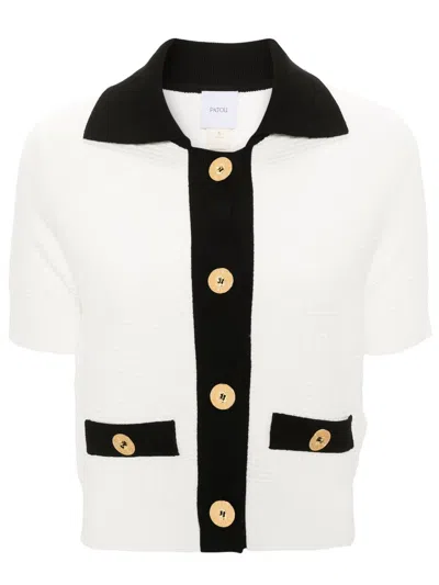 Shop Patou Cardigan With Pockets In White