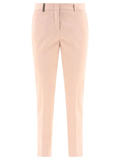 Shop Peserico Cigarette Trousers In Beige