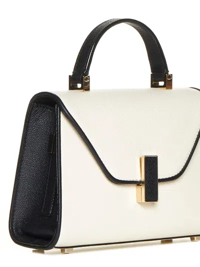 Shop Valextra Iside Mini Leather Handbag In White