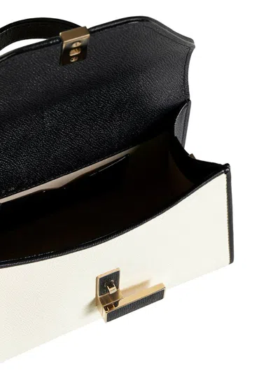 Shop Valextra Iside Mini Leather Handbag In White