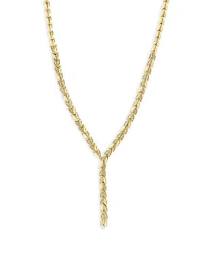 Shop Bloomingdale's Diamond Chevron Lariat Necklace In 14k Yellow Gold, 0.85 Ct. T.w.