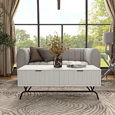 Shop Furniture Of America Lila Coffee Table In White