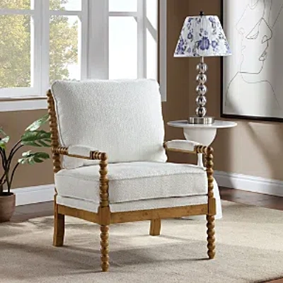 Shop Furniture Of America Anne Accent Chair In White