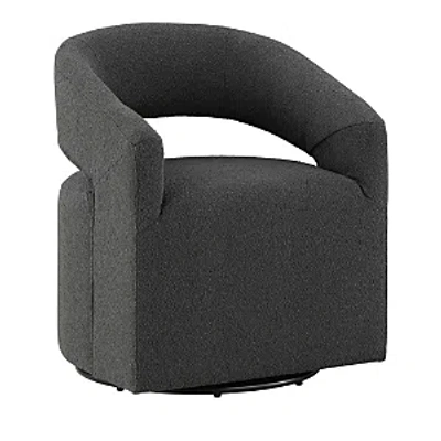 Shop Furniture Of America Miya Swivel Chair In Dark Gray