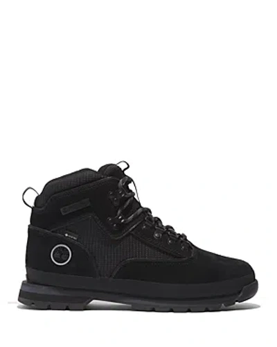 Shop Timberland Men's Euro Hiker Boots In Black Suede