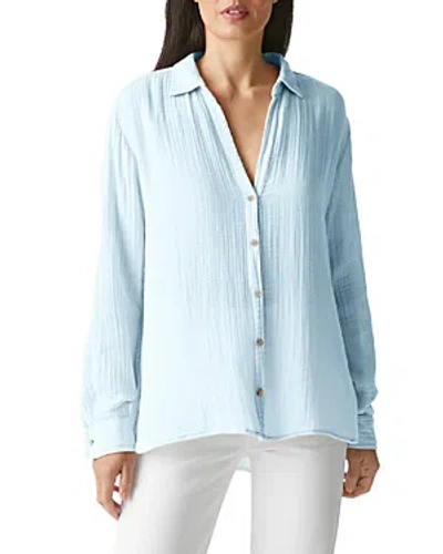 Shop Michael Stars Relaxed Button Down Top In Water