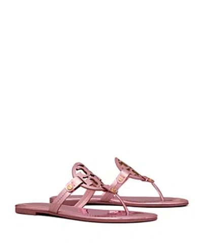 Shop Tory Burch Women's Miller Thong Sandals In Metallic Petunia