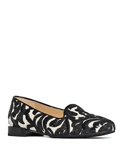 Shop Donald Pliner Women's Slip On Loafer Flats In Natural/black