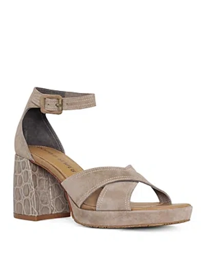 Shop Donald Pliner Women's Ankle Strap High Heel Sandals In Taupe