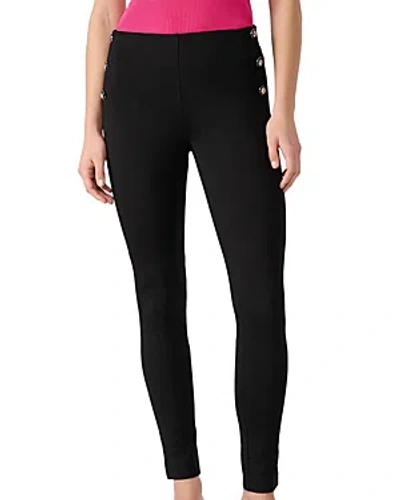 Shop Karl Lagerfeld Slim Fit Sailor Button Pants In Black