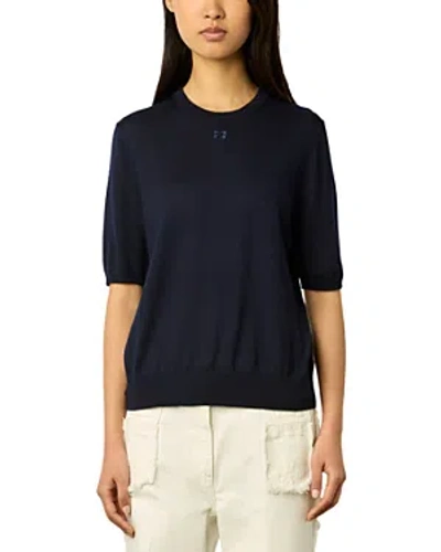 Shop Gerard Darel Lysea Wool Tee In Navy