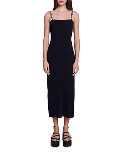 Shop Maje Relique Maxi Dress In Black
