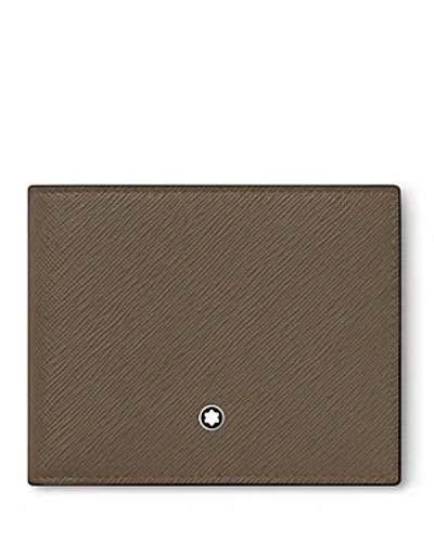 Shop Montblanc Sartorial 6cc Leather Wallet In Brown
