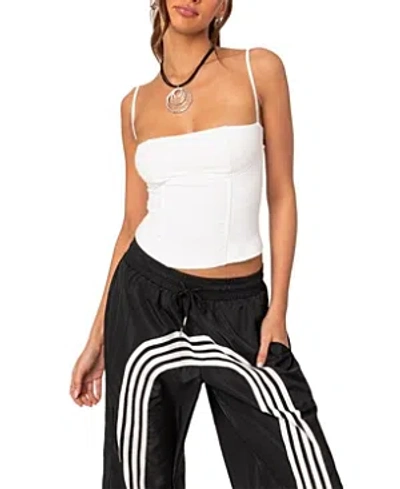 Edikted Juno Corset Crop Camisole In White