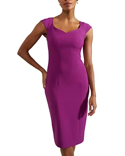Shop Hobbs London Lillia Sheath Dress In Magenta Purple