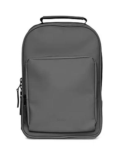 Shop Rains Book Backpack In Grey