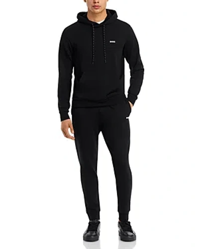 Shop Hugo Boss Soodus Logo Hoodie In Black