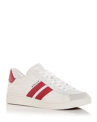 Shop Bally Men's Tyger Low Top Sneakers In White/candy