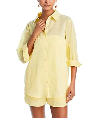 Shop Aqua Button Up Shirt - 100% Exclusive In Yellow