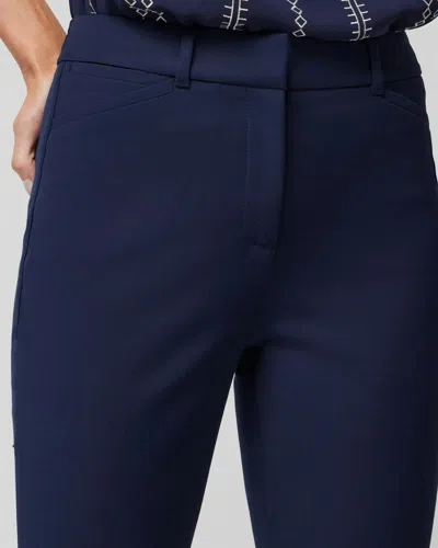 Shop White House Black Market Slim Bootcut Comfort Stretch Pants In Navy Blue