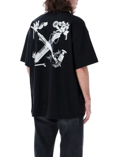 Shop Off-white Scan Arrow Over T-shirt In Black