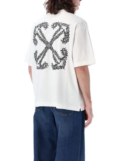 Shop Off-white Tattoo Arrow Skate T-shirt In White