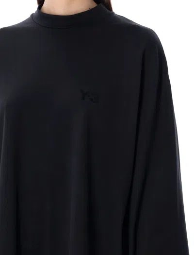 Shop Y-3 Mock Neck Long Sleeves T-shirt In Black