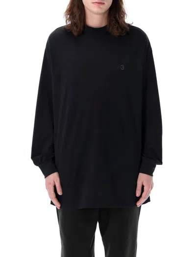 Shop Y-3 Mock Neck Long Sleeves T-shirt In Black