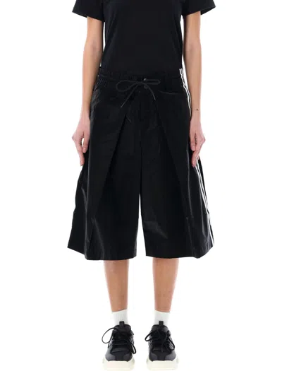 Shop Y-3 3-stripes Track Shorts In Black