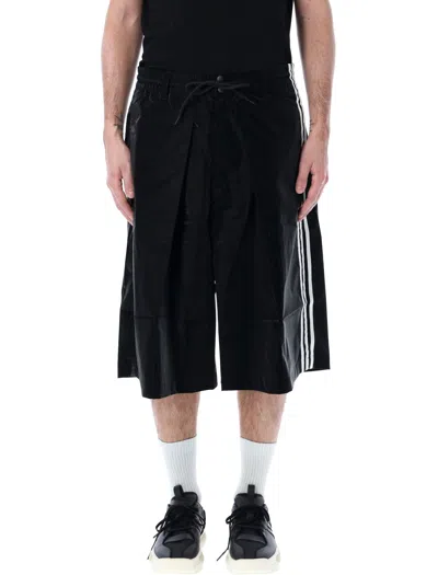 Shop Y-3 3-stripes Track Shorts In Black