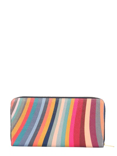 Shop Paul Smith Large Wallet With Zip In Multicolor