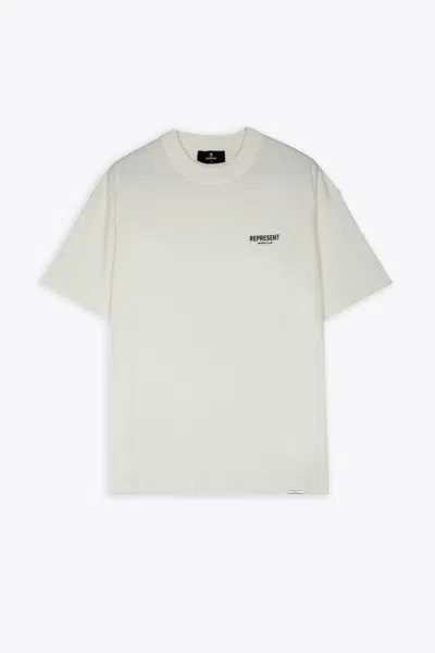 Shop Represent Owners Club T-shirt White Cotton T-shirt With Logo - Owners Club T-shirt In Bianco