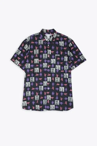 Shop Comme Des Garçons Shirt Mens Shirt Woven Multicolour Andy Warhol Printed Shirt With Short Sleeves In Multicolor