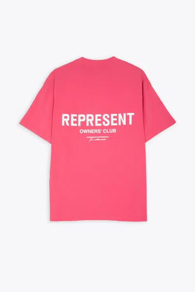 Shop Represent Owners Club T-shirt Bubblegum Pink T-shirt With Logo - Owners Club T-shirt In Rosa