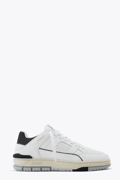 Shop Axel Arigato Area Lo Sneaker White Leather Lace-up Low Sneaker - Area Lo Sneaker In Bianco/nero