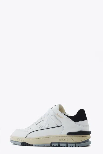 Shop Axel Arigato Area Lo Sneaker White Leather Lace-up Low Sneaker - Area Lo Sneaker In Bianco/nero