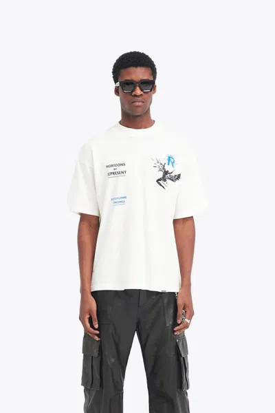 Shop Represent Icarus T-shirt White Cotton Icarus T-shirt With Short Sleeves - Icarus T-shirt In Bianco