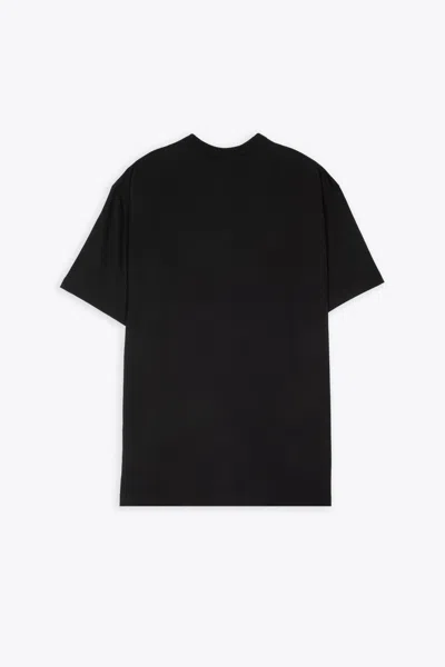 Shop Comme Des Garçons Shirt Mens T-shirt Knit Black Cotton Oversize T-shirt With Logo In Nero