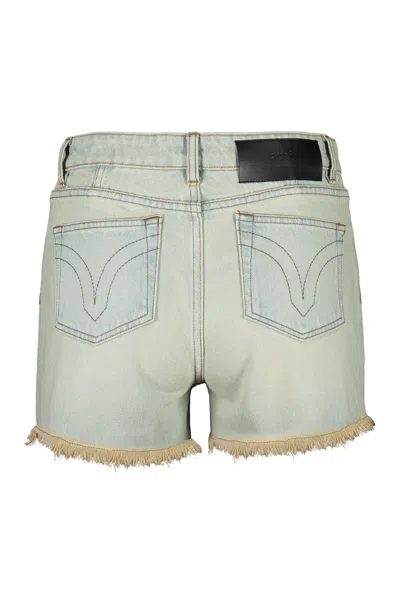 Ami Alexandre Mattiussi Raw-cut Mini Shorts In Denim