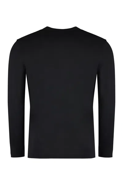 Shop Comme Des Garçons Shirt Long Sleeve Cotton T-shirt In Black