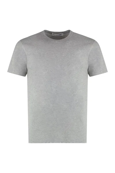 Shop Comme Des Garçons Shirt Cotton Crew-neck T-shirt In Grey