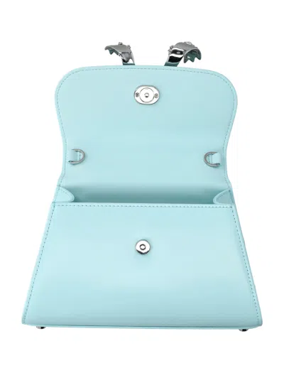 Shop Self-portrait Mini Bow Bag In Light Blue