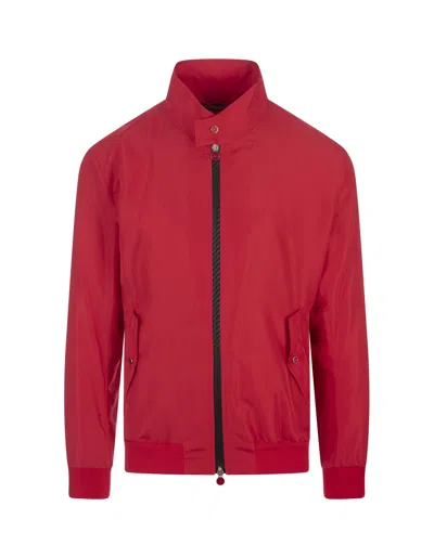 Shop Kiton Red Nylon Lightweight Jacket