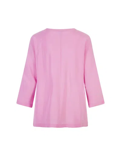 Shop Aspesi Pink Silk Blouse