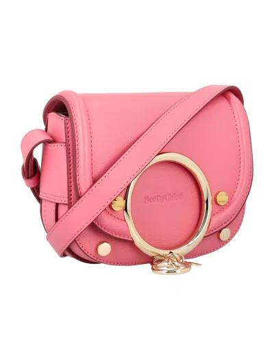 Shop See By Chloé Small Mara Crossbody Bag In Pink