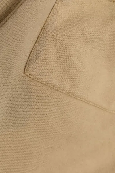 Shop Jacquemus Lenfant Camargue Logo Embroidered Fleece Track Shorts In Beige