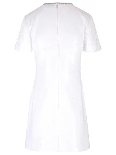 Shop Self-portrait White Mini Dress With Sequins