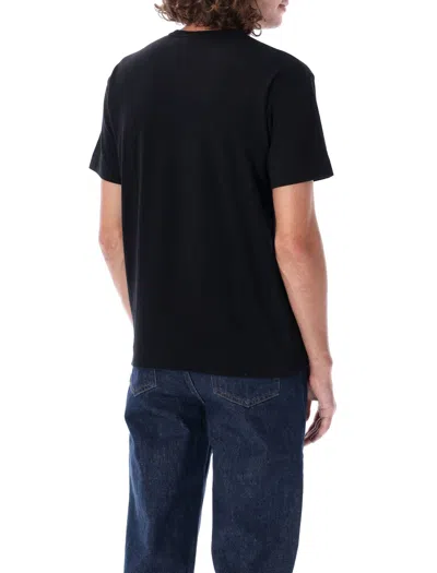 Shop Comme Des Garçons Play Double Patch T-shirt In Black