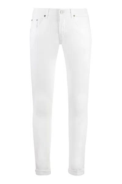 Shop Dondup Ritchie Skinny Jeans In White